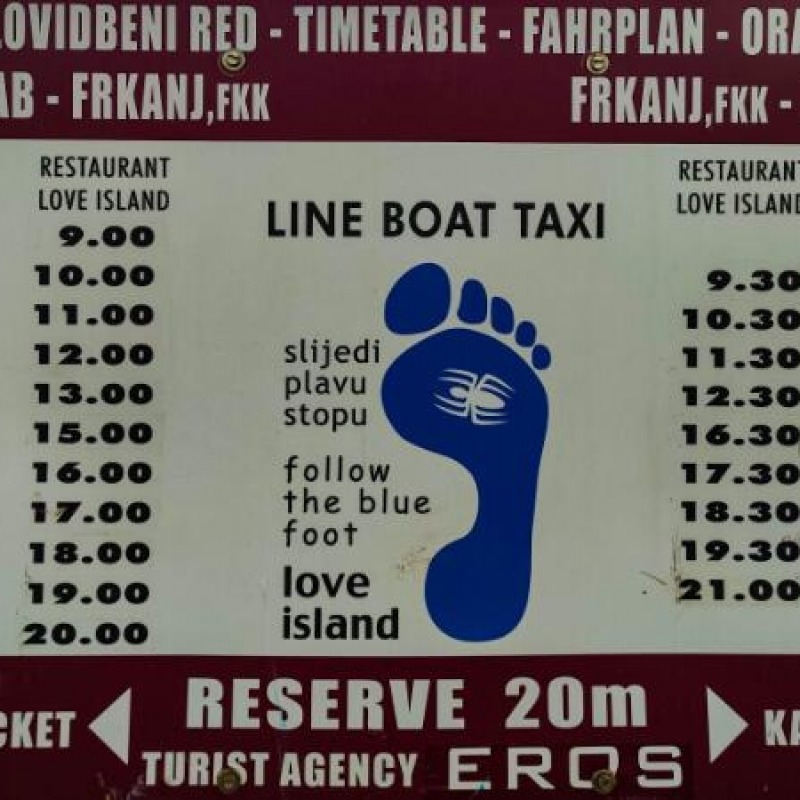 Boat line Rab - Frkanj