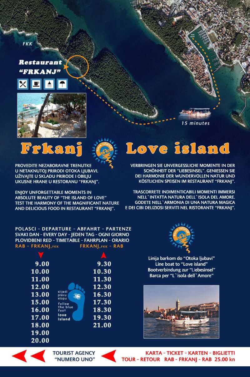 Boat line Rab - Frkanj